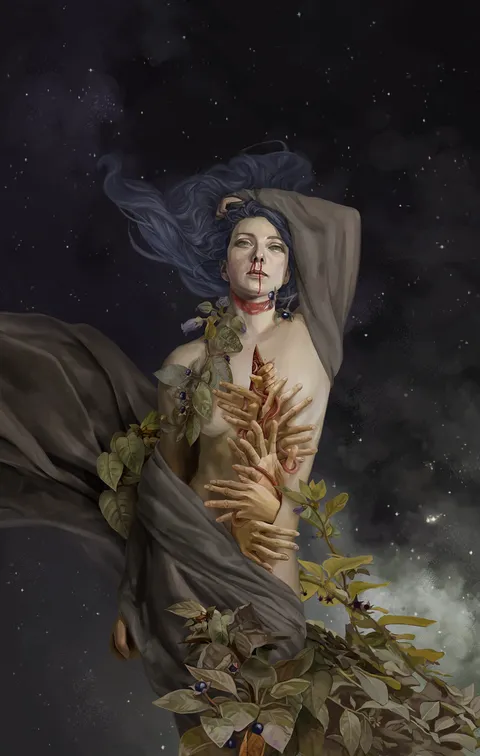 Yearning, autumna, Digital Drawing, 2023