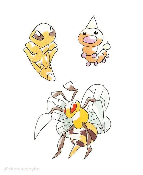 I doodled Kanto Pokemon (OC)