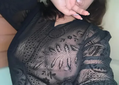 (f)ound this see through in the closet, too lovely when wearing it!