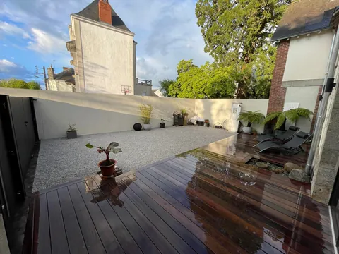 Wanted French doors and a beautiful deck, so I gave myself a task. Results after many, many weekends. 