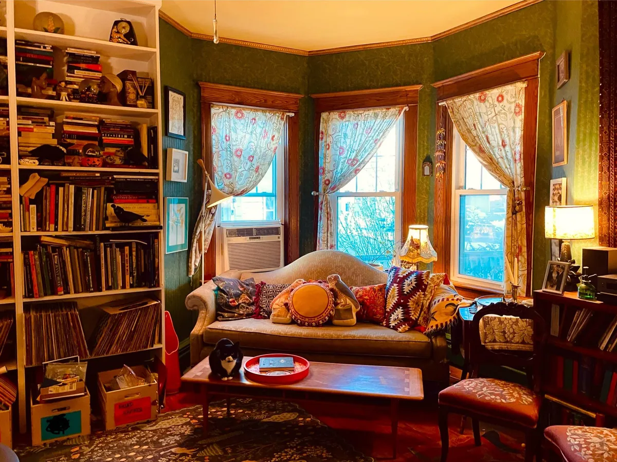 Reading nook in my own little library.