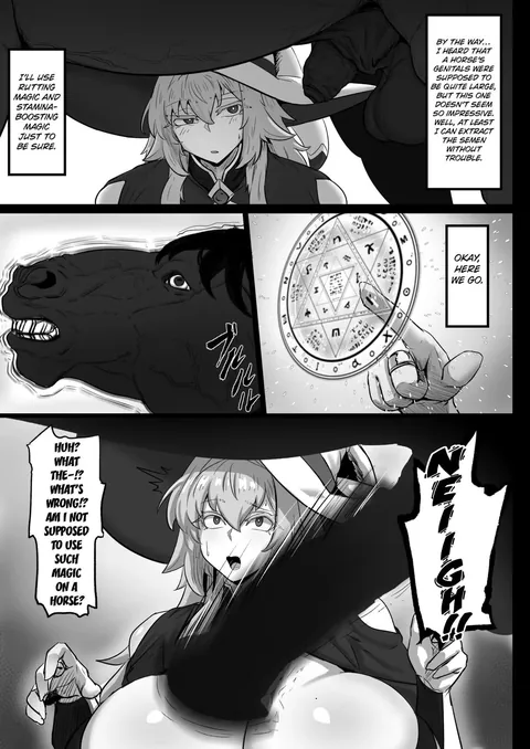 A guide on extracting fresh horse cum for your potions [Artist: exabyte]