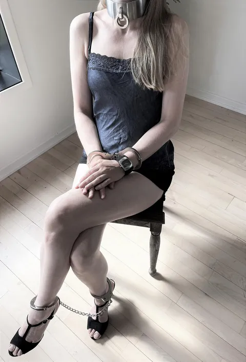 Wearing my hinged cuffs, legirons, and steel collar - now what?