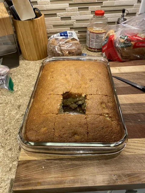 Left it on the counter for an hour to cool before I iced it