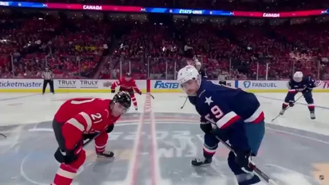 4 Nations: A fight immediately breaks out between Team USA and Team Canada