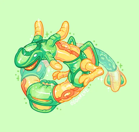 I made some pokemon based off gummy worms.... I'm sorry about Rayquaza