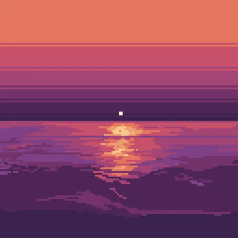Sunset, 128x128.
