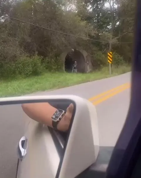 The person filming definitely forced him to do this😭