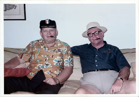 Both my grandfathers in a rare joint appearance [Los Angeles, 1975]