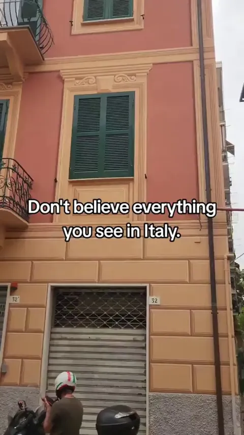 Italy seems to have fake textured structures and surfaces