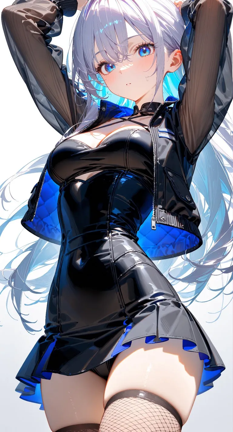 Inner Blue Leather Outfit 