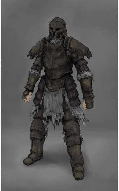 Netherite Armor in the style of Elden Ring