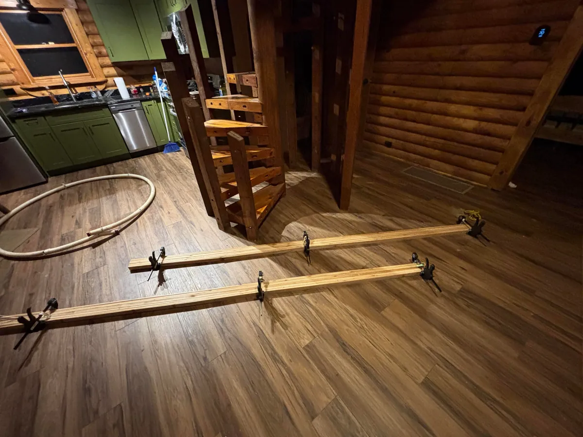 Made a spiral staircase railing for my cabin