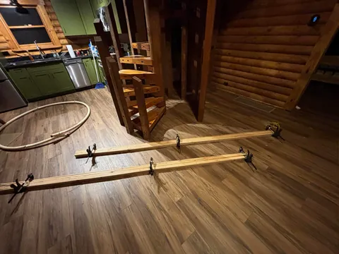 Made a spiral staircase railing for my cabin