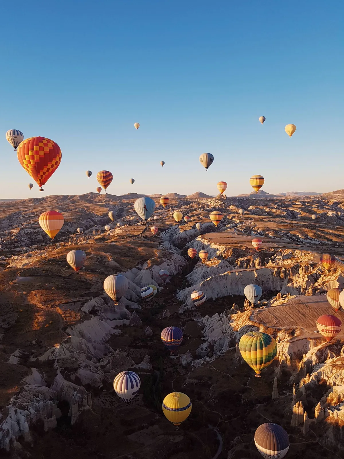 Breathtaking view from my hot air balloon ride today in Göreme, Turkey.