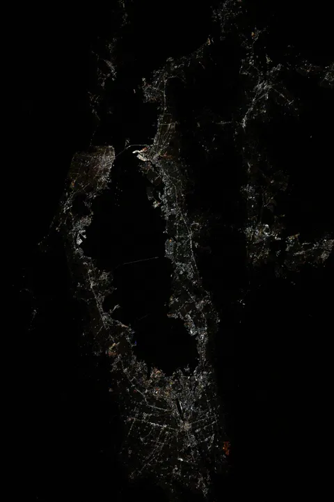 San Francisco Bay Area at night, taken by astronaut Don Pettit from the ISS