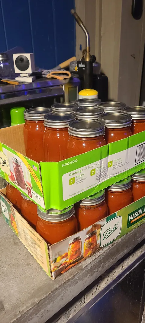 Tomato sauce from this year's garden.