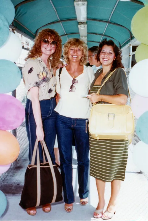 My mom on a Caribbean cruise with a couple of friends in September, 1981. My mom is the one in the middle in the first photo.
