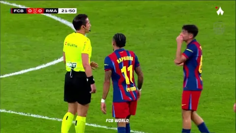 21’ Carreras foul on Lamine Yamal (no card given)