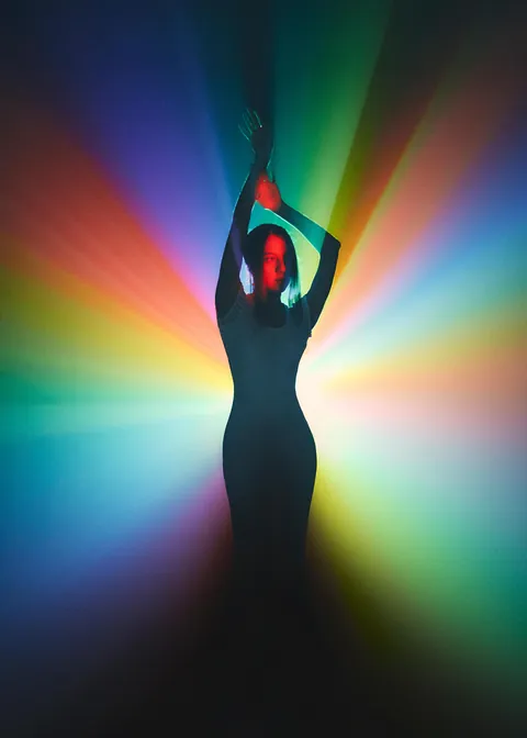 ITAP of a girl infront of a rainbow [portrait]