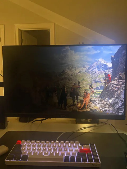 Just got home from work and half of my monitor is faded black
