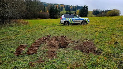 Father and son’s metal detecting trip uncovers historic World War II artillery cache in Czech forest