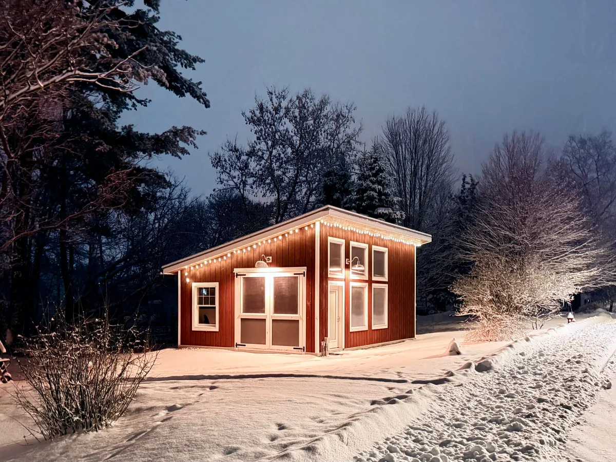 I built a 500 sq ft backyard shed studio for my photography business. I personally handled every phase from design to completion except for concrete, electrical, and HVAC. It's insulated and comfortable year round here in New Hampshire.  Ask me anything!