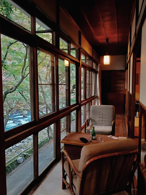 Our cozy ryokan room in the onsen town of Hakone, Japan.