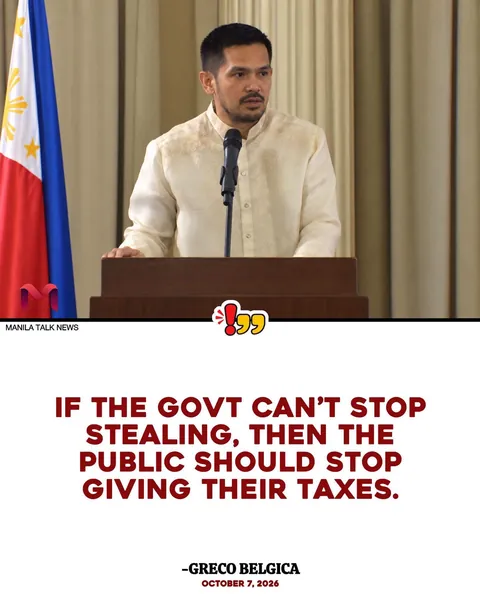 Greco Belgica on corruption and taxes: 'If corruption won't stop, then paying taxes should stop.'"