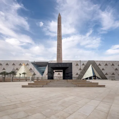 Grand Egyptian Museum by Heneghan Peng Architects in Giza, Egypt. The largest museum in the world for a single civilization