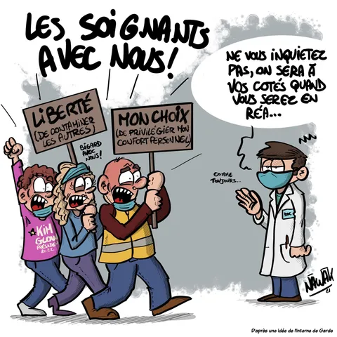 "Les soignants avec nous"