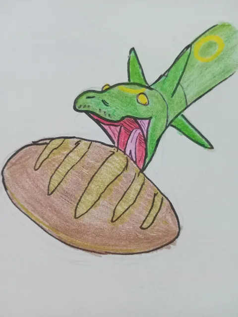 (Art by me) I drew Rayquaza as a snek