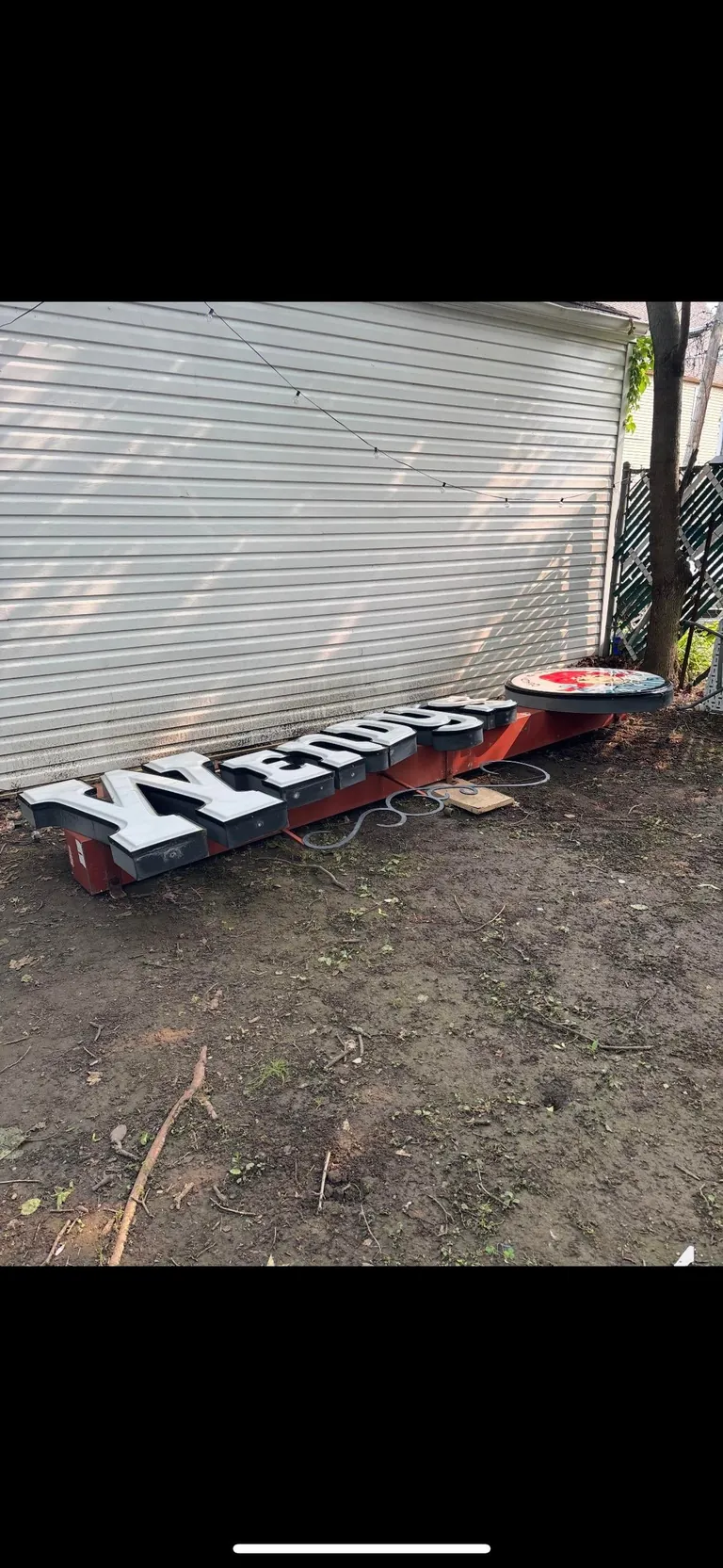 Bought a 12ft Wendy’s Sign for Our College Backyard — Need Help with Mounting &amp; Lighting