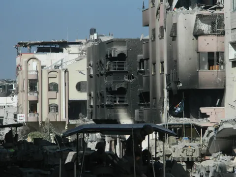 [OC] Spotted a One Piece flag flying over a tank in Gaza 2023