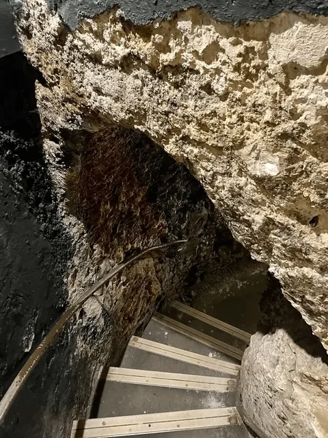 A man in 1835 was digging a duck pond and accidentally uncovered a 70-foot tunnel made of 2,000 sq ft of mosaic made from 4.6 million shells (mussels, cockles, whelks, limpets, oysters, scallops).