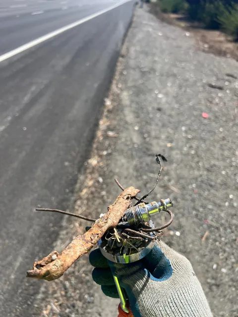 [OC] I volunteer in the Bay Area. I use a magnet to remove objects that can cause flat tires.