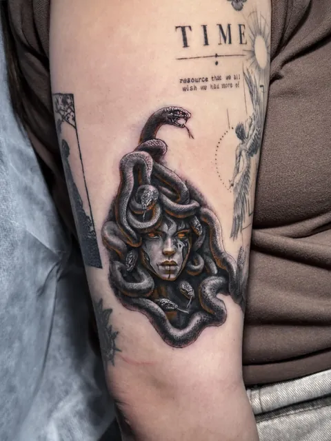 Black &amp; grey Medusa realism — West Hollywood &amp; Diamond Bar, CA