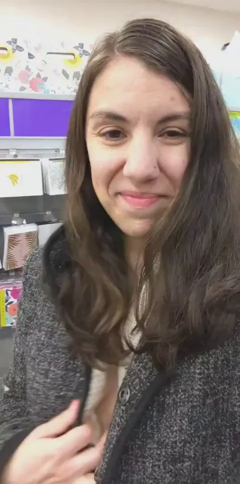 Shopping for a card that says "hey, here's my tits," but like, in a thoughtful way