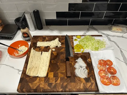 [homemade] pork butt and salami sub