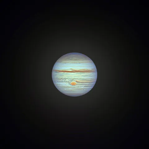 After spending all night shooting around 600,000 photos of it, I’m thrilled to show you my sharpest Jupiter shot so far. This was captured using an 11” telescope and a camera I usually use for deep sky work.