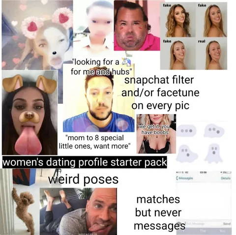 Women's dating profile starter pack