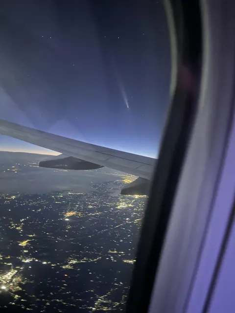 Comet Tsuchinshan seen on my flight from DC to Seattle 10/14/24