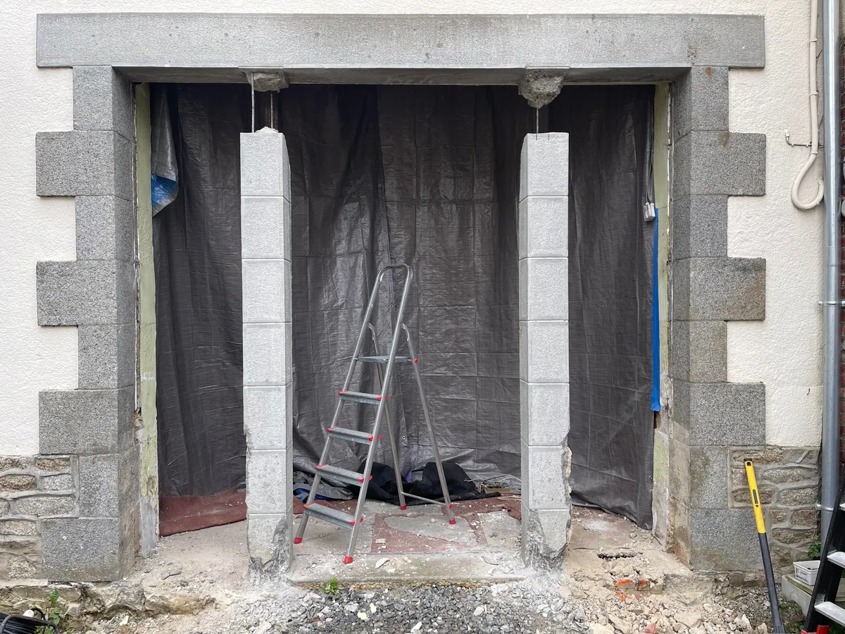 Wanted French doors and a beautiful deck, so I gave myself a task. Results after many, many weekends. 