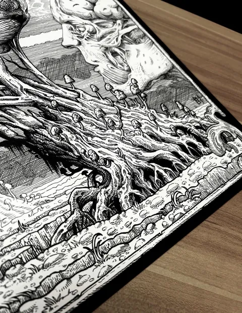 My best friend, Bowen Bramwell, drew this by hand. I thought it was worth sharing.