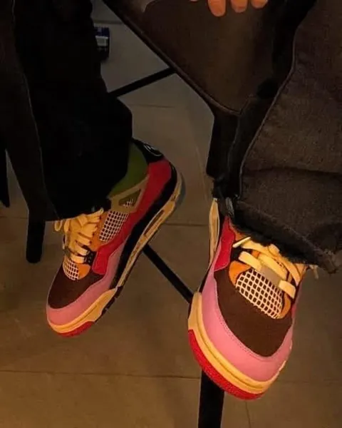 J Balvin is wearing a new version of his Air Jordan 4 at Super Bowl LX 👀