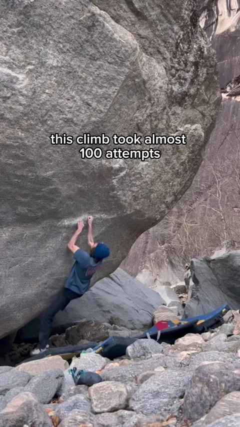 It took 2 years for Giuliano Cameroni to complete this climb in Switzerland