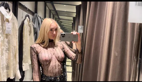 in the fitting room