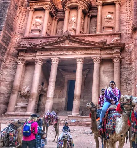 Second time visiting Petra and it was just as beautiful and amazing the second time around. Hiked over 10 miles, fed a stray dog, rode a camel back to the entrance and ripped my jeans getting off the camel lol 10/10 will def be back next year to explore areas I couldn’t get to