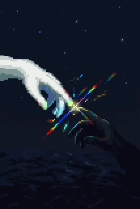 "When pixels touch, worlds begin."