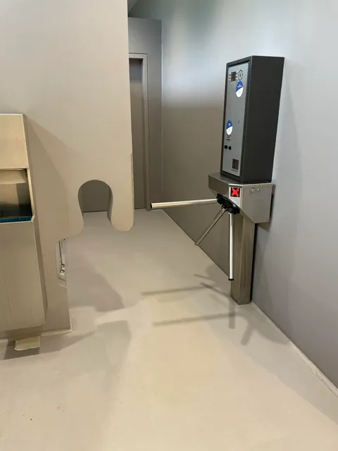 Had to pay 50 cent to use the restroom, but there is a cutout for kids to use it free.